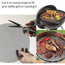 Ecosell Izgara ve Mangal Için Yapışmaz Pişirme Örtüsü, 50X40 Cm, Siyah