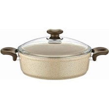 Granıt Tencere 22CM, Basık Pilav Tenceresi, Dayanıklı ve Şık Tasarım