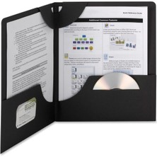 Ecosell Lockit® Iki Cepli Ağır Klasör, Mektup Boyutu, Siyah, Kutu Başına 25 (87981)