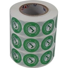 Ecosell Hazır Al Hızlı Al Kalite Kontrolü Yapılmıştır Etiketi 25MM Çap 2500 Adet Yan Yana 3 Lü