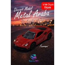 Sera3D Sport Model Araba Diecast 1:36 – Metal Gövde Açılır Kapı Çekbırak