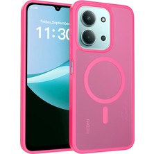 Fuchsia Xiaomi Redmi 15C 4g ile Uyumlu Jota Kablosuz Şarj Özellikli Kapak - Rose