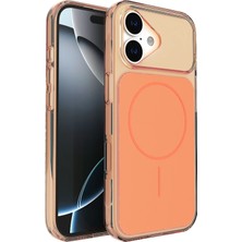 Fuchsia iPhone 17 ile Uyumlu Bruma Magneticsafe Kapak - Turuncu