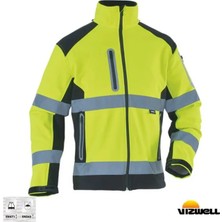 Vizwell Softshell Reflektörlü Iki Renkli Mont (VWJK177)
