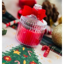 Yılbaşı Hediyesi Dekoratif 3 Adet El Yapımı Kadeh Kutulu Yılbaşı Süslü Mum