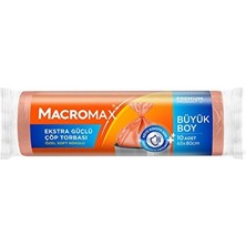 3 Adet Macromax Extra Güçlü Çöp Torbası Büyük Boy 10'lu