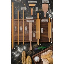 8 Parça Hamur Şekillendirici Seti, Merdane, Oklava ve Kesici ile Keyifli Pişirmeler