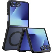 Fuchsia Samsung Galaxy Z Flip 7 ile Uyumlu Medusa Magneticsafe Kapak - Siyah