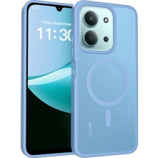 Fuchsia Xiaomi Redmi 15C 4g ile Uyumlu Jota Kablosuz Şarj Özellikli Kapak - Açık Mavi