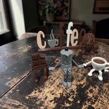 3D Tasarım  Coffee Serisi – Dekoratif Figür Seti