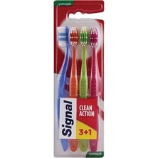 3 Adet Signal Diş Fırçası Clean Action 3+1