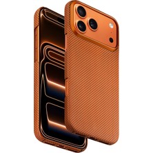 Fuchsia iPhone 17 Pro ile Uyumlu HBC-350 Ruaha Kevlar Magneticsafe Kapak - Turuncu