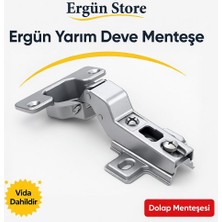 Ergün Store Han Mobilya Dolap Kapak Menteşesi Yarım Deve Tas Menteşe