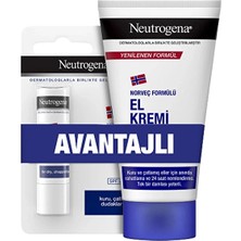 4 Adet Neutrogena El Kremi Parfümlü 75 Ml+Dudak Nemlendirici Balm