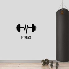 Ruselland Kalp Ritimli Dumbell, Fitness Dekoratif Duvar Özel Yeni Sticker, Çıkartma, Etiket