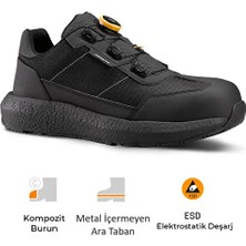 Toworkfor Zero All Black Fast Fit | S3S | Sr | Esd Iş Ayakkabısı