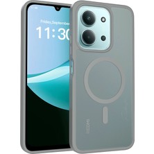 Fuchsia Xiaomi Redmi 15C 4g ile Uyumlu Jota Kablosuz Şarj Özellikli Kapak - Titan Gri