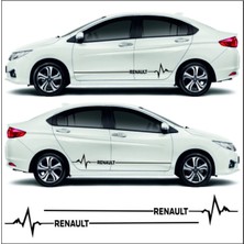 Ruselland Renault Fluence Için Özel Yeni Uyumlu Aksesuar Yan Şerit Oto Ritim Özel Yeni Sticker