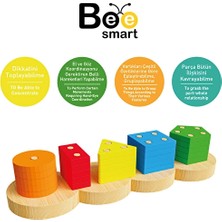 3 Adet Bee Smart Ahşap Geometrik Bul-Tak Eğitici Oyuncak