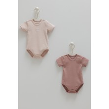 Caramell Basıc Kaşkorse Yarım Kol Body Ikili Baody - Lila - 56-62 cm Lila