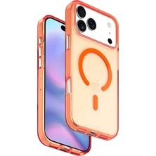 Fuchsia iPhone 17 Pro ile Uyumlu HBC-365 Bryce Magneticsafe Kapak - Turuncu