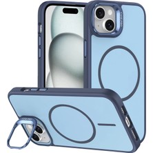 Fuchsia iPhone 14 ile Uyumlu Flexa Magneticsafe Kapak - Mavi