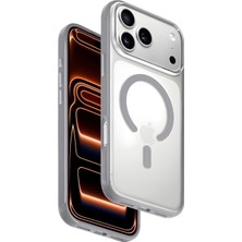 Fuchsia iPhone 17 Pro Max ile Uyumlu HBC-421 Lya Magneticsafe Kapak - Gri