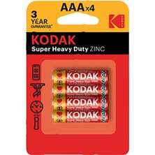 Kodak Çinko Karbon Ince Pil 4'lü