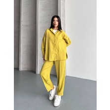 Ella Stylee Gömlek Pantolon Keten Ikili Takım