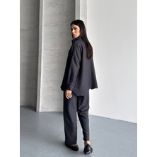 Ella Stylee Gömlek Pantolon Keten Ikili Takım