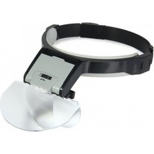 Lens Takmalı 5 Lenslı LED Lambalı Şapka Tip Büyüteç