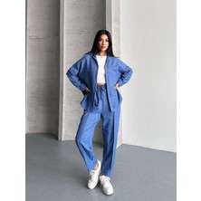 Ella Stylee Gömlek Pantolon Keten Ikili Takım