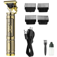 PS-033 Çelik Kasa Profesyonel T-Bıçak Saç Sakal Ense ve Çizim Tıraş Makinesi