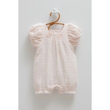 Caramell Smıle Çiçek Kısa Kol Barbatöz - Pembe - 68-74 cm Pembe