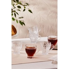 Şeffaf Cam Çay Fincanı, 6 Kişilik, 180 Ml, Zarif ve Kullanışlı Tasarım