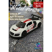 Sera3D 1:64 Çek Bırak - Açılır Kapı ve Arka Bagajlı Model Diecast Beyaz Araba