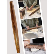 Meribel Ceviz Ağacı Hamur Açma Merdanesi Antrasit Renk, Dayanıklı Tek Parça Mutfak Ekipmanı