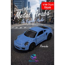 Sera3D Porsche 911 Gt3 Mavi Metal 1/36 Diecast Araba Çekbırak