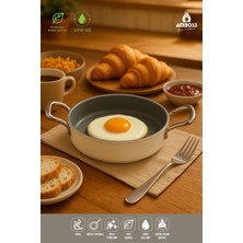 20 cm Beyaz Yanmaz ve Yapışmaz Seramik Sahan