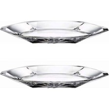 2'li Nude Reflection Serisi Cam Kristal Sunum Tabağı Seti