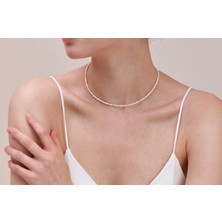 Taşmir 925 Ayar Gümüş Sertifikalı Doğal Kum Inci Kolye