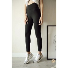 Modelsiva Kadın Siyah Ekstra Yüksek Bel Geniş Kemer Korse Etkili Toparlayıcı Çelik Tayt