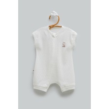 Caramell Hello Boy Fermuarlı Barbatöz - Ekru - 50-56 cm Ekru