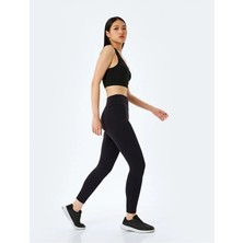 Tusebu Siyah Yüksek Bel Toparlayıcı Kadın Spor Tayt (Uzun)