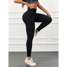 Lava Butik Kadın Siyah Yüksek Bel Toparlayıcı Tayt