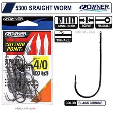Owner 5300 Straight Shank Black Chrome Iğne
