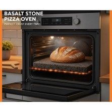 Doğal Bazalt Fırın Taşı Kare 30X40CM, Pizzacı ve Mangal Kullanımı