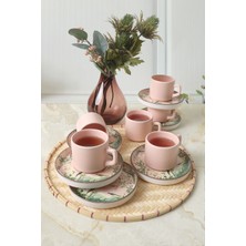 Renkli 12 Parça Çay Takımı, 6 Kişilik, Zarif ve Şık Tasarım