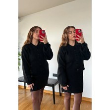 Picco Boutique Yeni Sezon Uzun Kollu Kazak Hırka Düğmeli Üst Alt Takım Etek Şık Marka