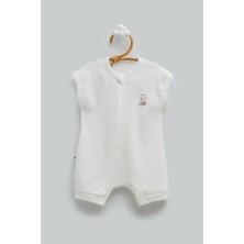 Caramell Hello Boy Fermuarlı Barbatöz - Ekru - 56-62 cm Ekru